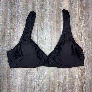 Aerie Womens Black Bikini Swim Top Scoop Neck Basic Neutral Plus Size XL